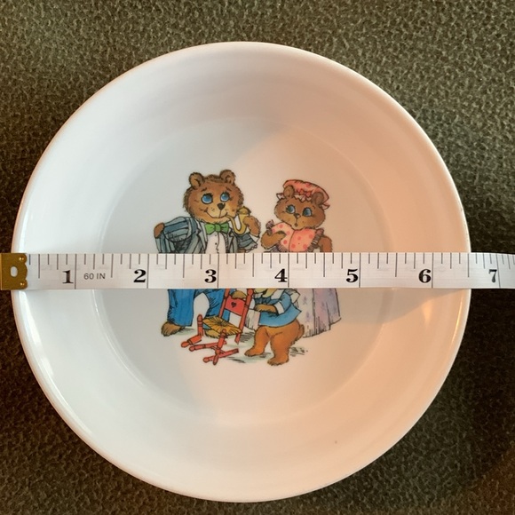 Vintage Oneida Deluxe 3243 Goldilocks and the 3 Bears melamine plate and bowl. - Picture 10 of 13